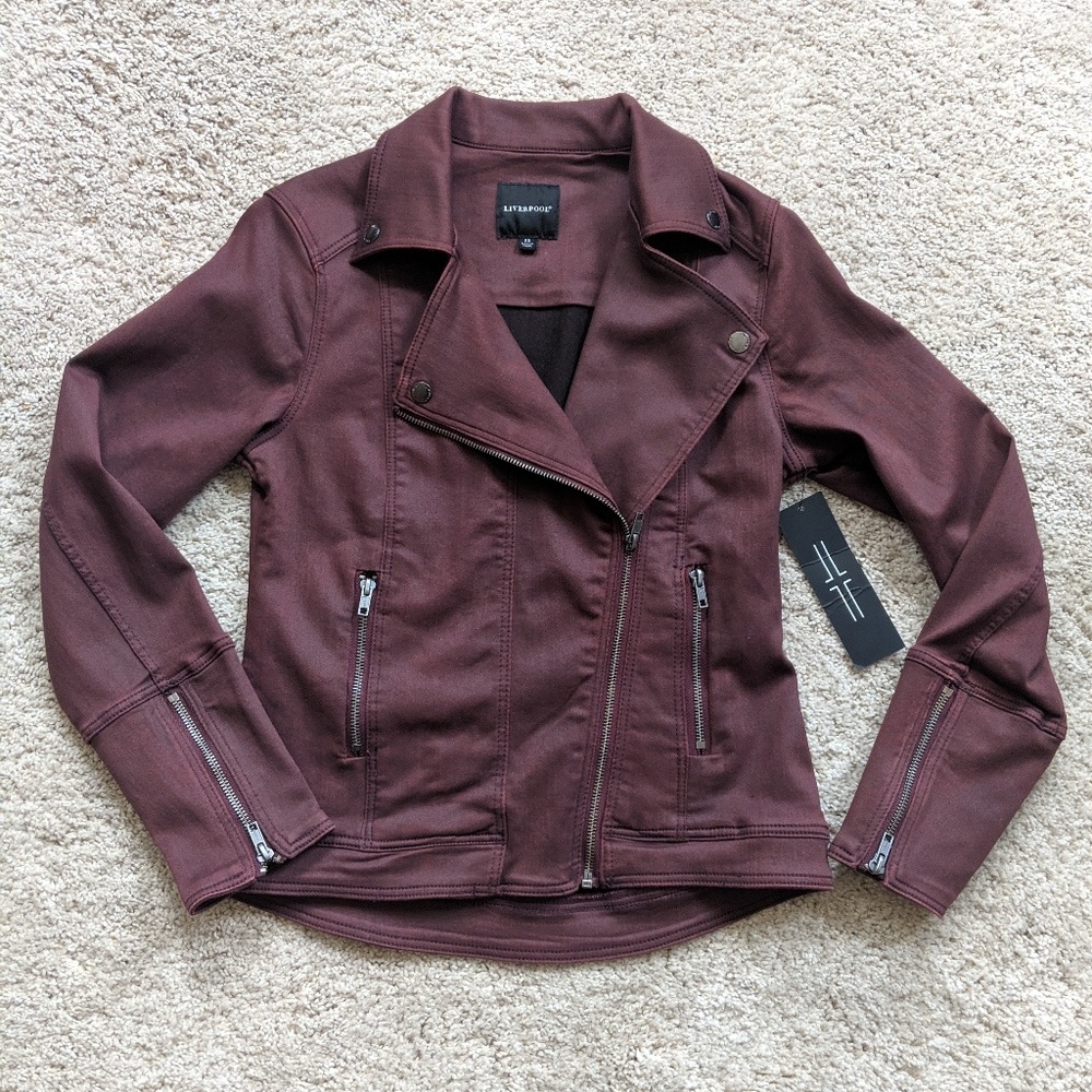 Liverpool Jeans Company Moto Jacket New With Tags